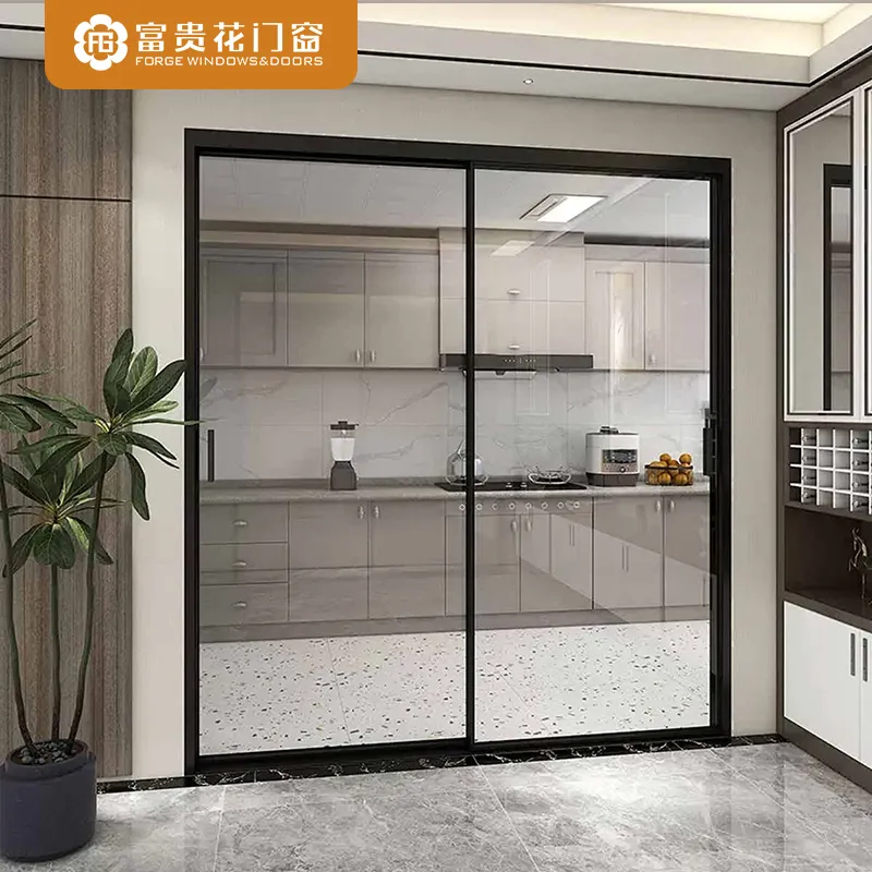 Ultra-narrow double-track sliding door