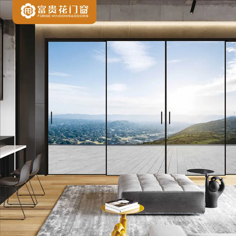Ultra-narrow four-track hanging four-linkage sliding door
